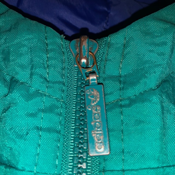 Vintage Adidas Windbreaker Men’s L Teal/Royal Blue - Picture 7 of 16
